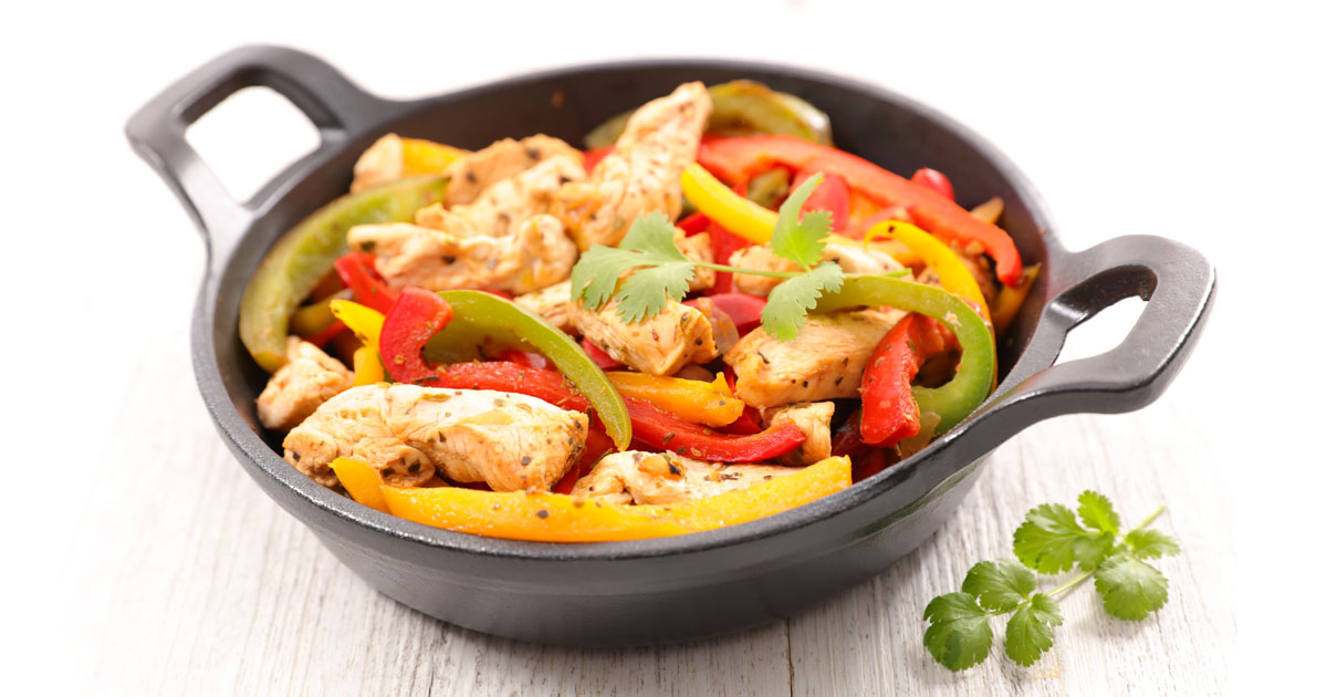 Fajitas De Frango No Forno - Dieta Biotrês